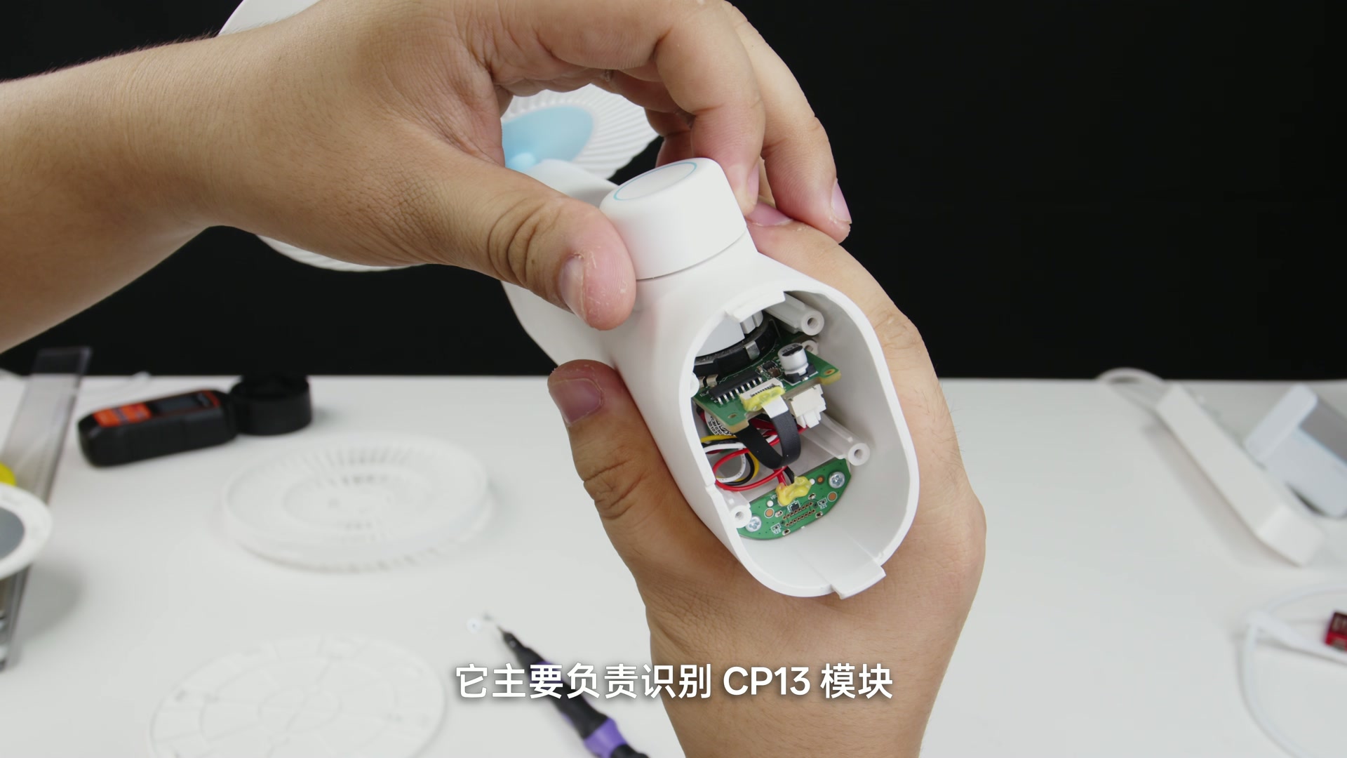 酷态科 CP 桌面模块风扇主控制板、旋转编码器和连接器